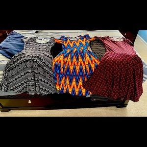 4 LuLaRoe Dress and 1 Loft dress Lot